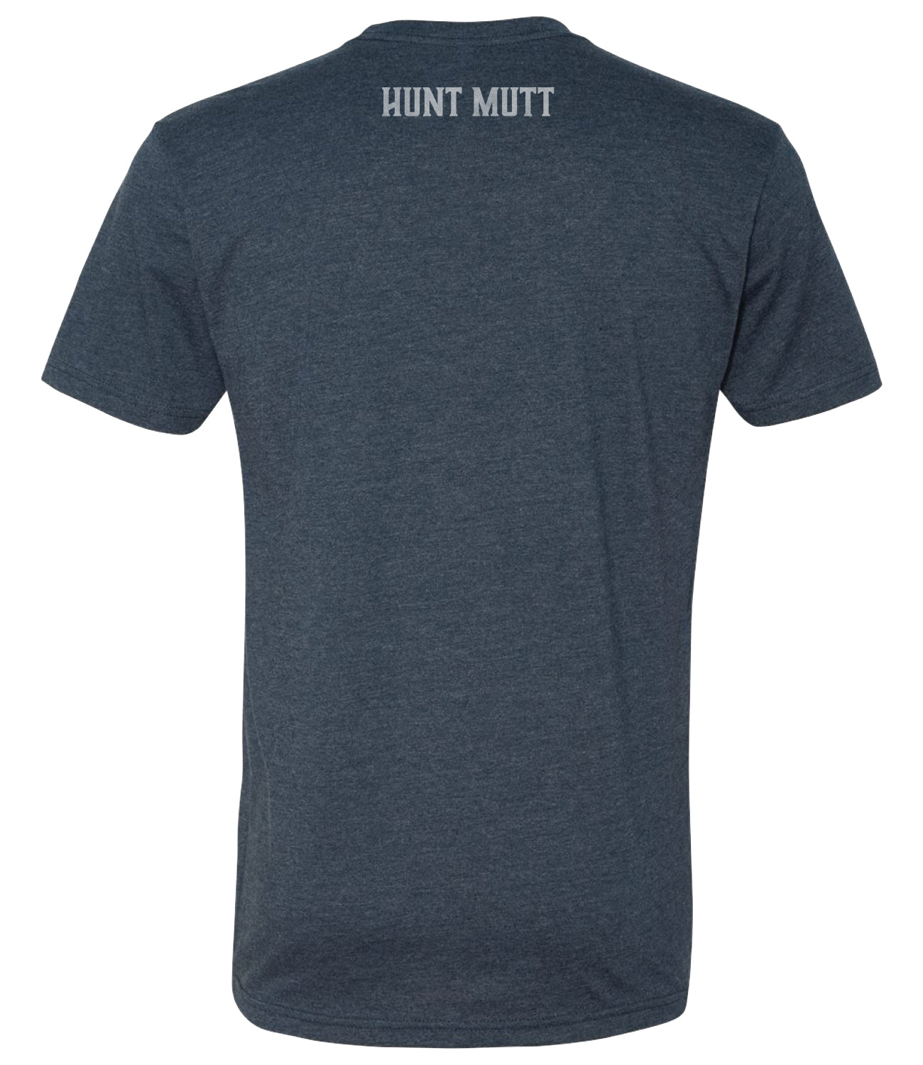 Unisex Soft Tee in Navy Blue With Hunt Mutt on Back